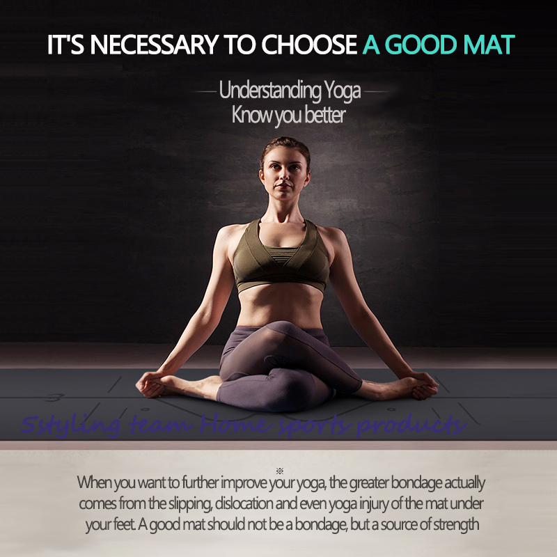 Pu Natural Guber Yoga Mat póz, verejték abszorpció és antigyerek, föld luxus lábtörlő, fitness mat férfi és női jóga terem