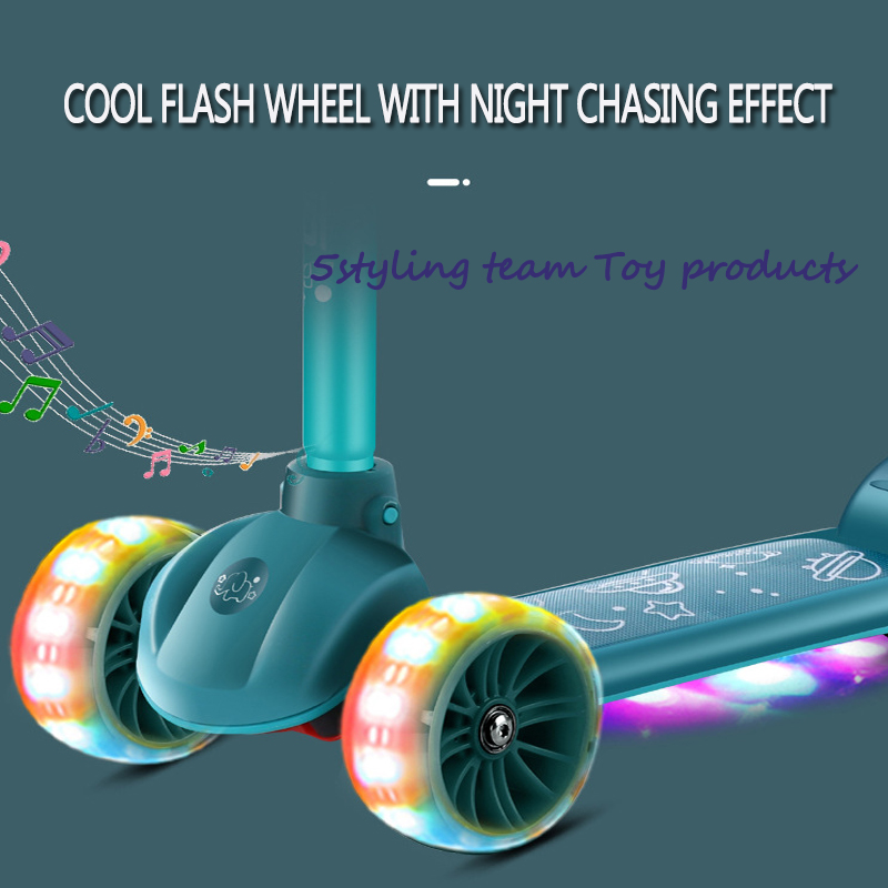 Új gyerek robogó leválasztható háromkerekű flash nylon alaplap pedál robogó gyártójának közvetlen értékesítése