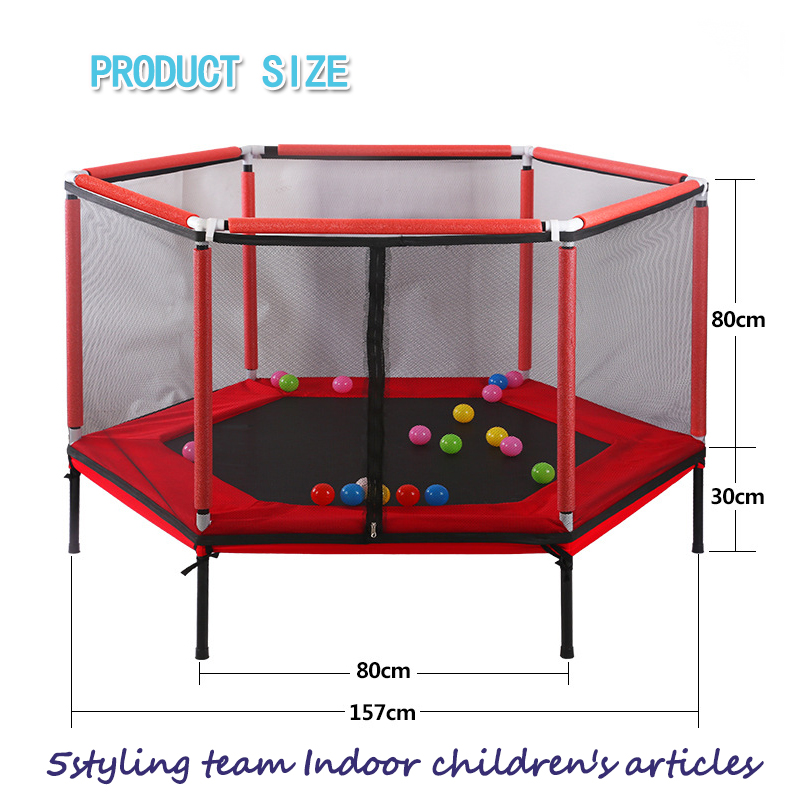 Trambulin gyermek otthoni trambulin szülői gyermek interaktív játékokkal trambulin biztonsági hálóval ellátott babaápolási kerítéssel